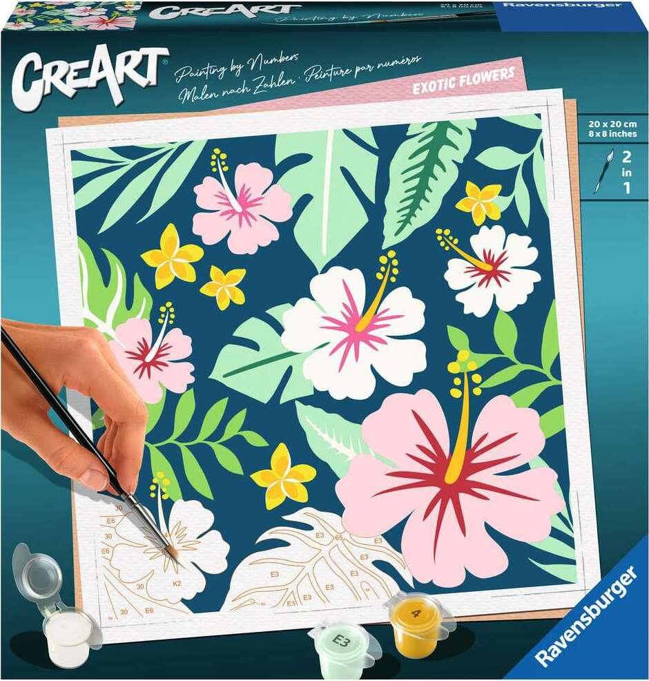 CreArt - Exotic Flowers - Paint by numbers for adults