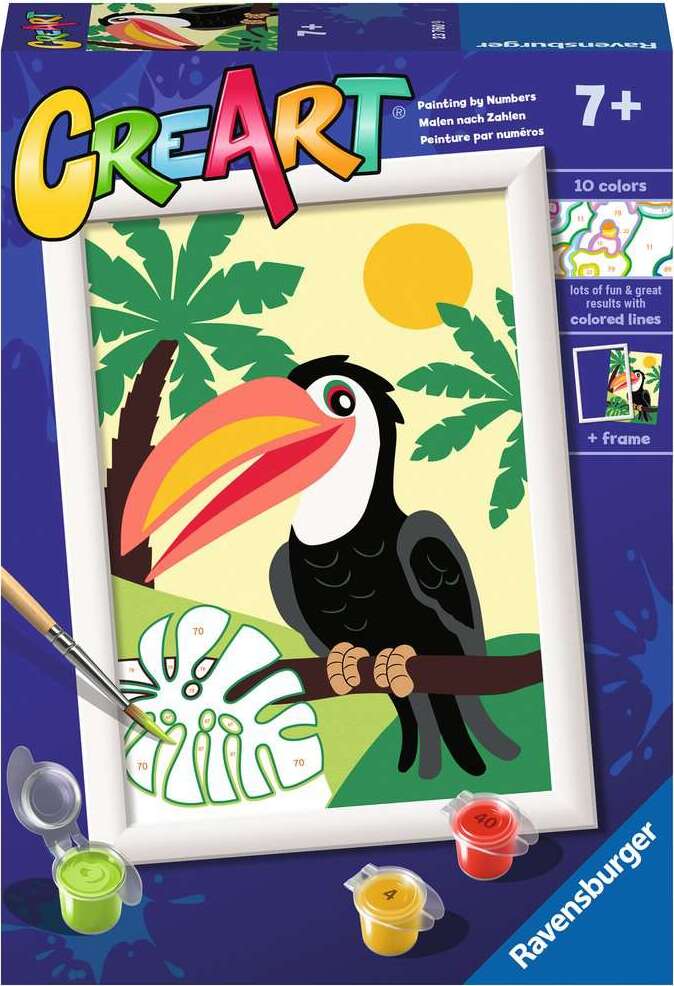 CreArt - Toucan In Jungle - Paint by numbers for adults