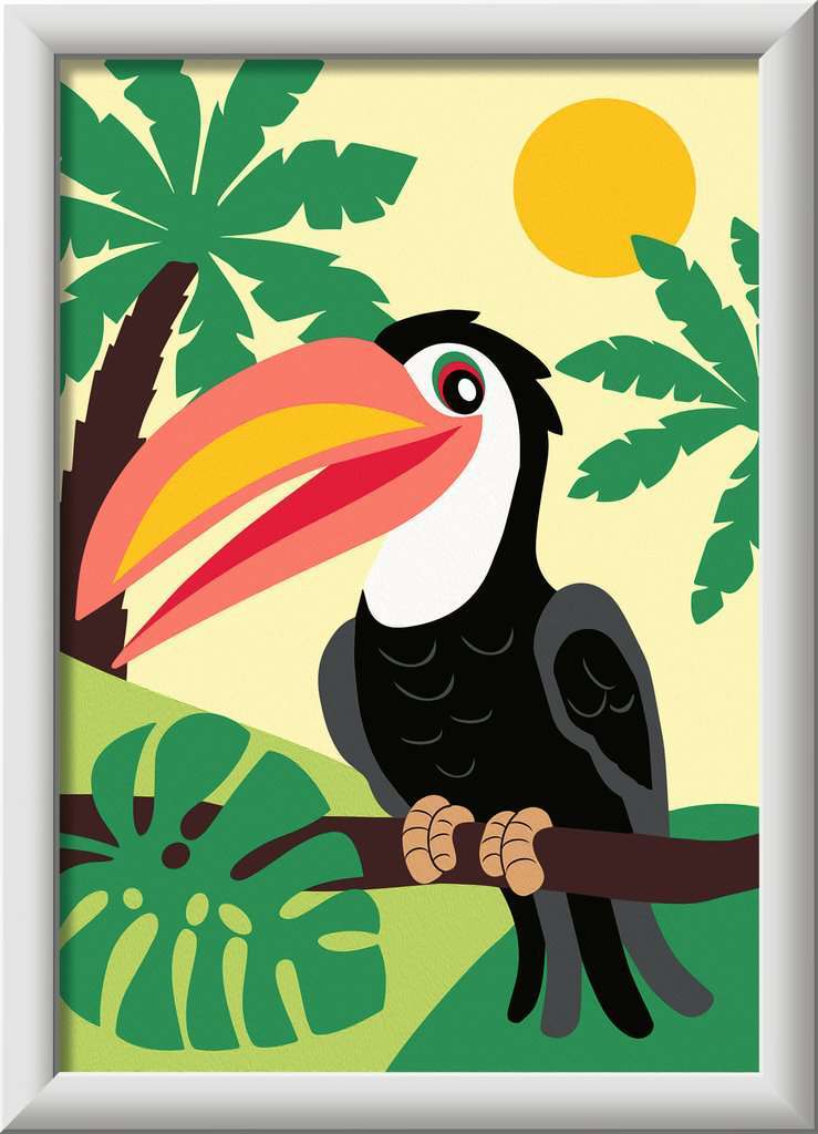 CreArt - Toucan In Jungle - Paint by numbers for adults