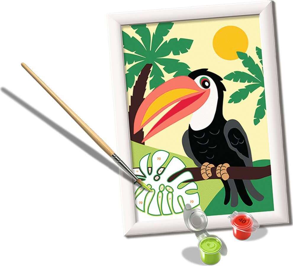 CreArt - Toucan In Jungle - Paint by numbers for adults