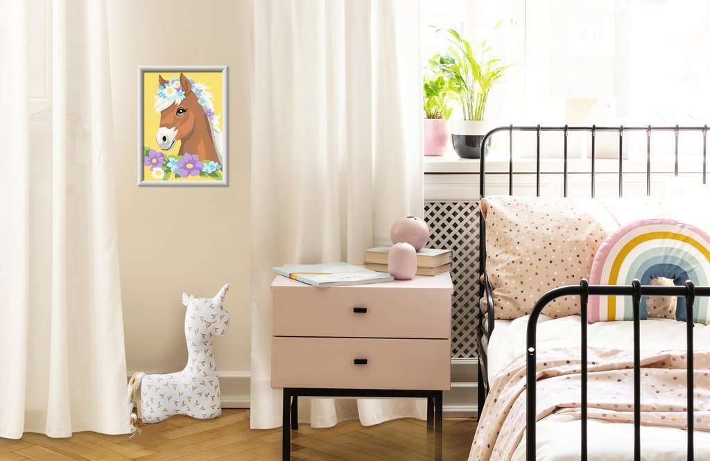 CreArt: Horse with Flowers 7x10 w/Stickers