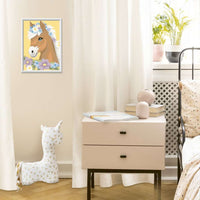 CreArt: Horse with Flowers 7x10 w/Stickers