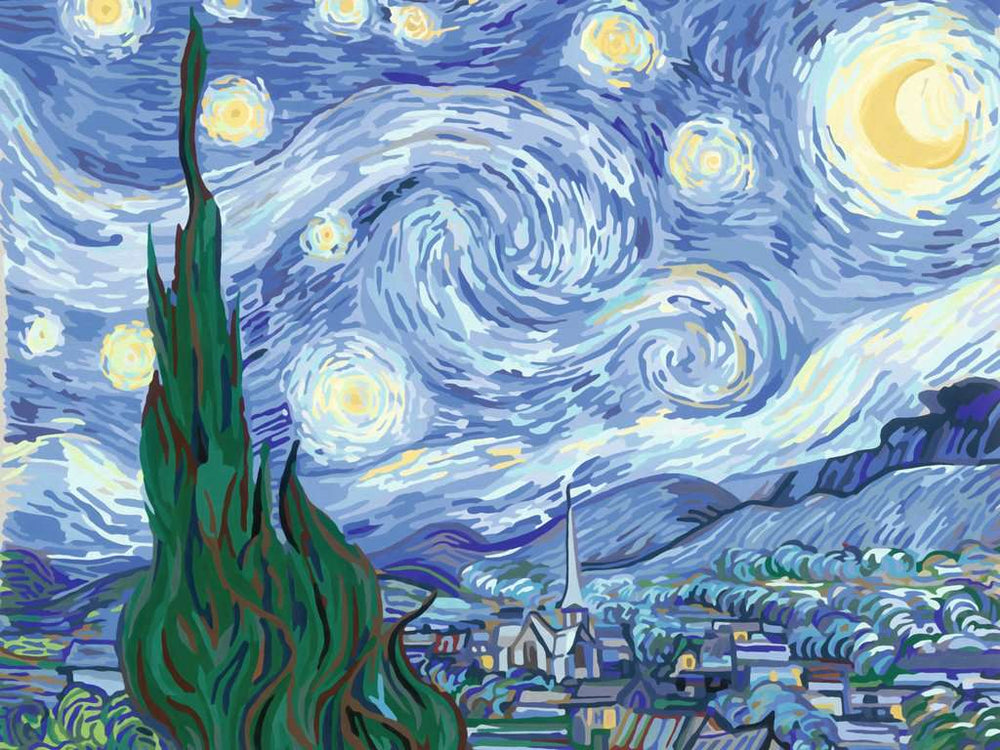 CreArt CV: Van Gogh Starry Night 12x16