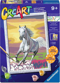 CreArt: Horse at Sunset w/Glitter 7x10