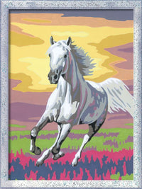 CreArt: Horse at Sunset w/Glitter 7x10