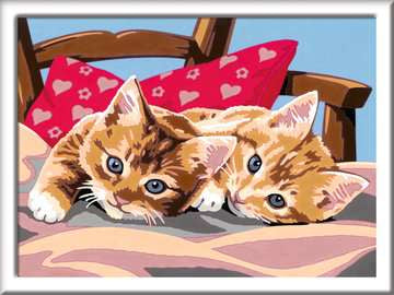 CreArt: Paint-By-Number Two Cuddly Cats 7x10