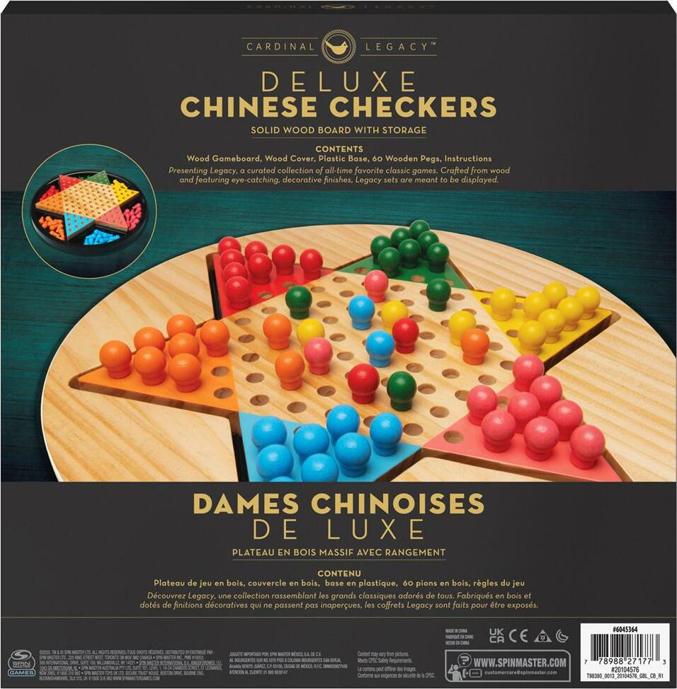 Cardinal Legacy Deluxe Wooden Chinese Checkers Set