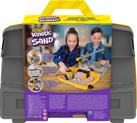 Kinetic Sand, Construction Site Folding Sandbox Playset with Vehicle and 2Lbs Sand