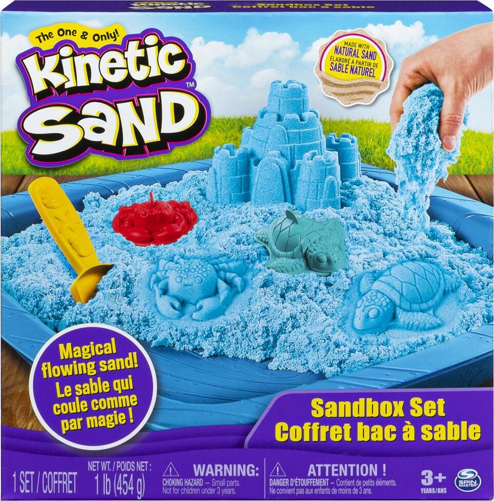 Kinetic Sand, 1lb Sandbox Playset (blue)