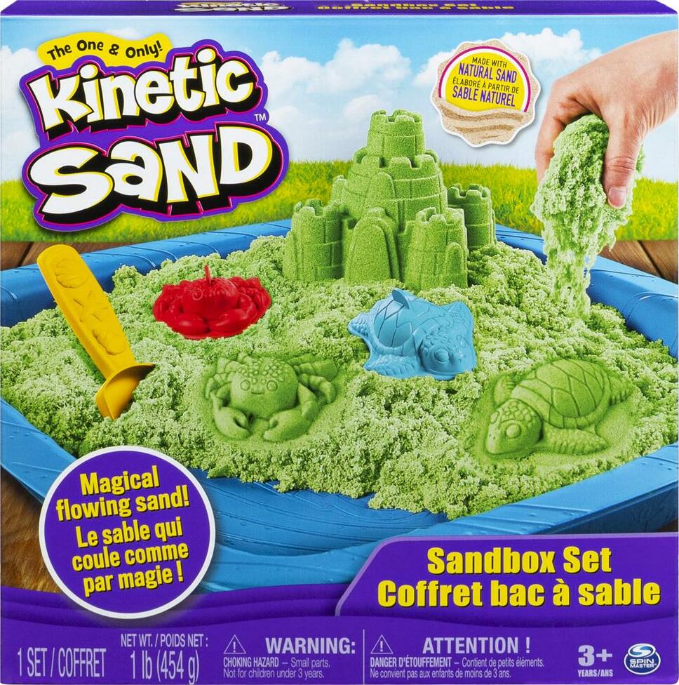 Kinetic Sand, 1lb Sandbox Playset (Green)