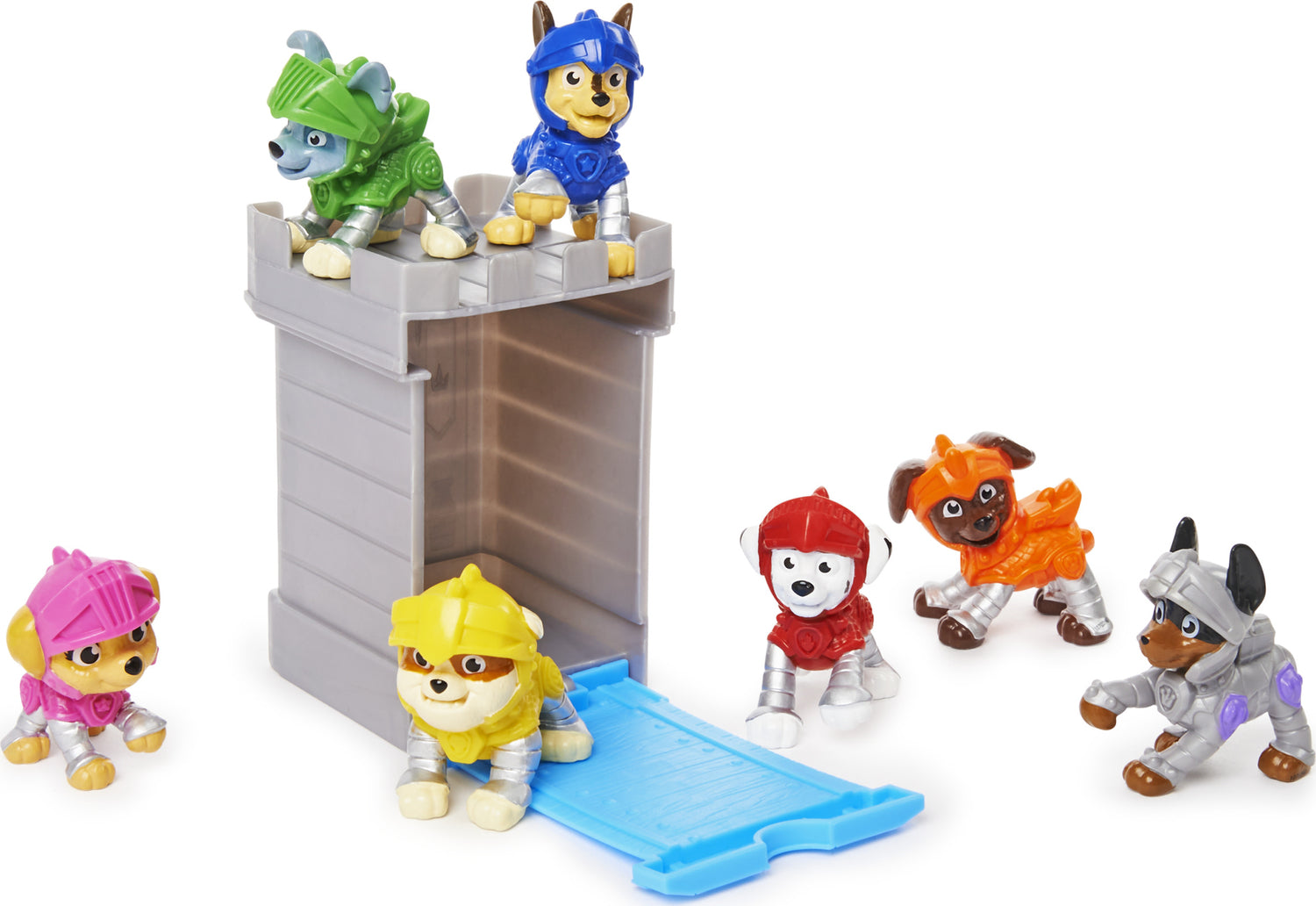 PAW Patrol Rescue Knights 2-inch Collectible Blind Box Mini Figure with Castle Tower Container (Style May Vary