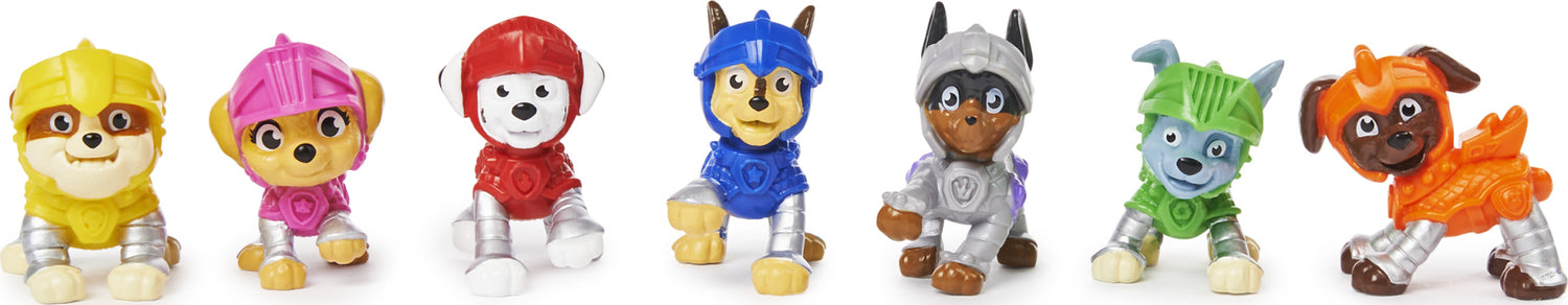 PAW Patrol Rescue Knights 2-inch Collectible Blind Box Mini Figure with Castle Tower Container (Style May Vary