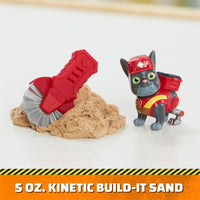 Rubble & Crew, Charger and Wheeler Action Figures Set, with 3 Oz of Kinetic Build-It Sand