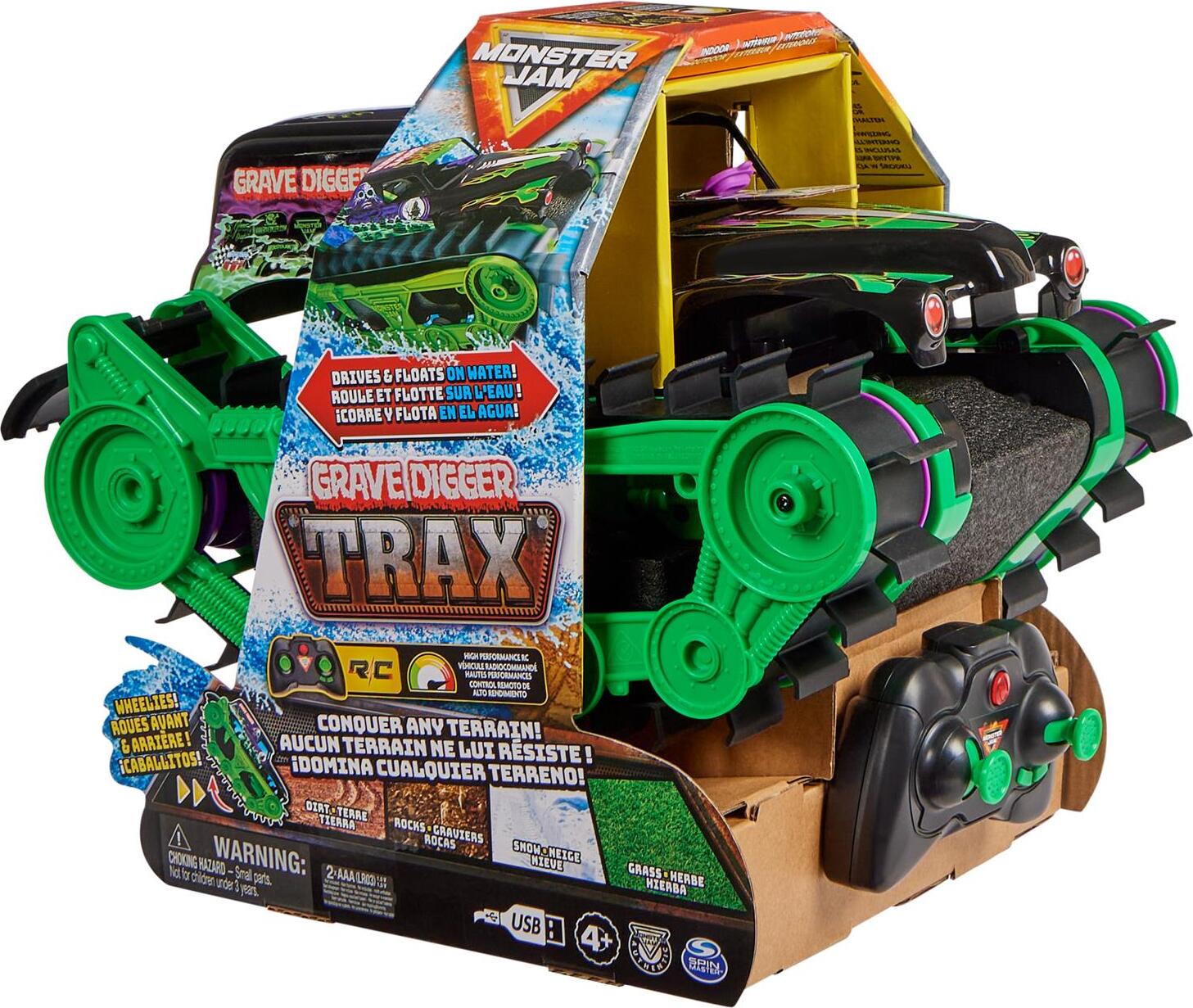 Monster Jam Grave Digger Trax Vehicle