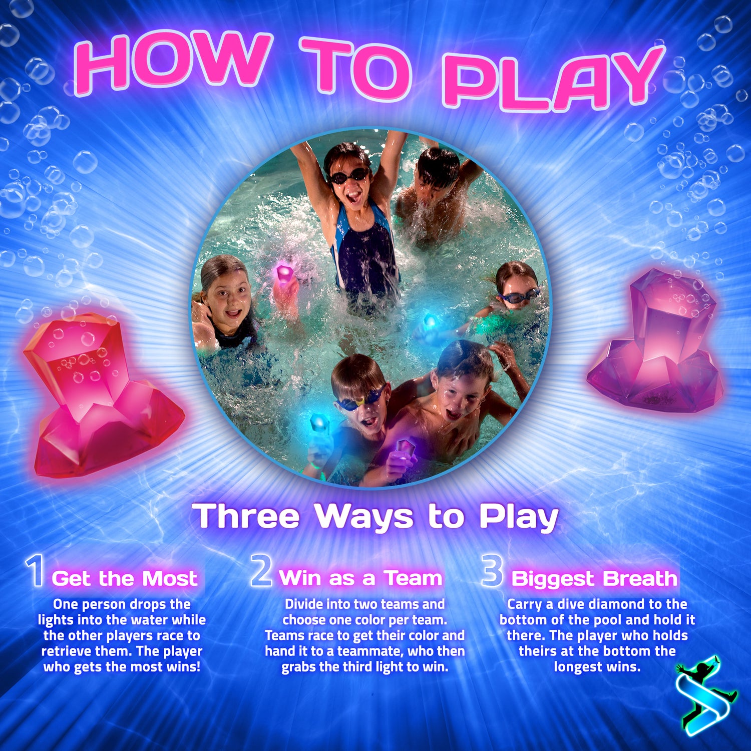 Dive Diamonds: Underwater Pool Toys that Glow