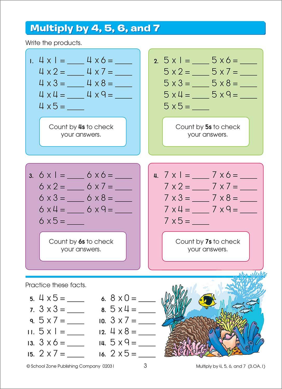 Math Basics Grade 3 Workbook