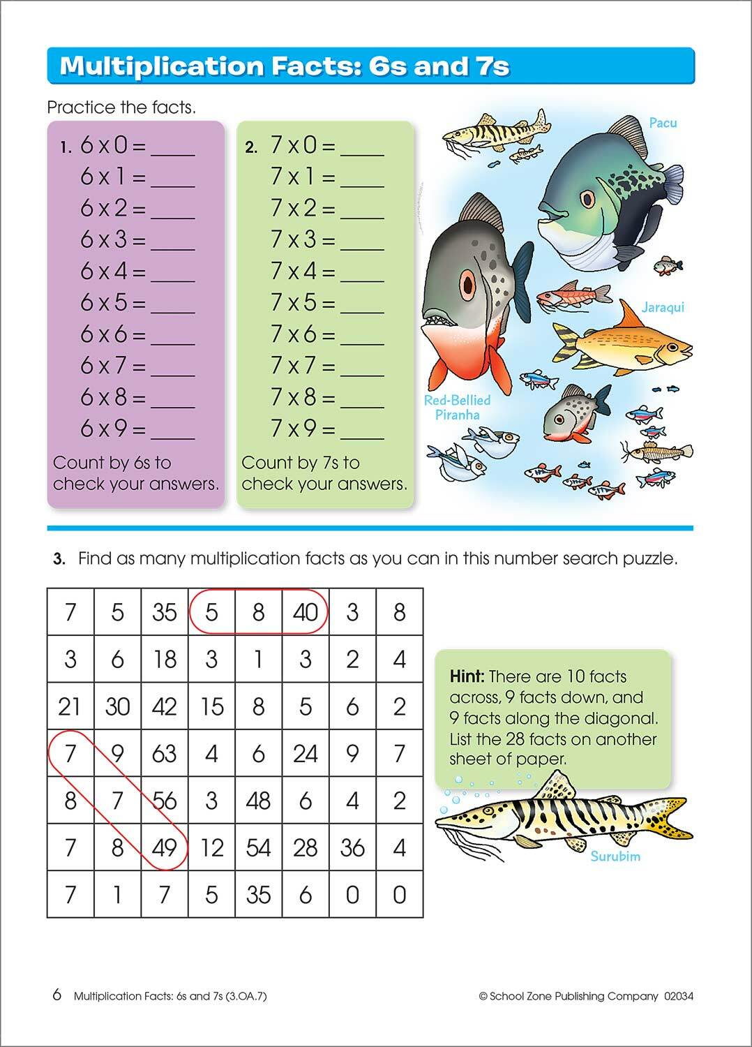 Multiplication & Division Grades 3-4 Workbook