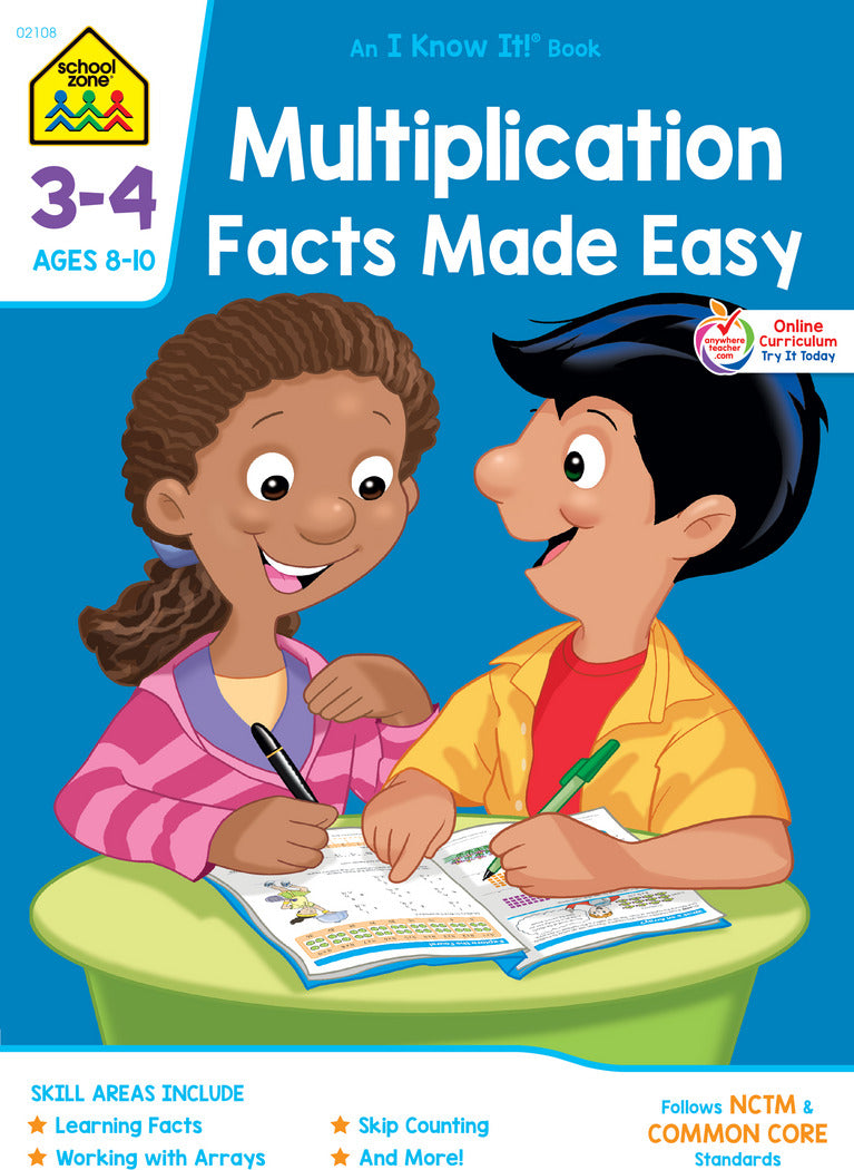 Multiplication Facts Made Easy Grades 3-4 Workbook