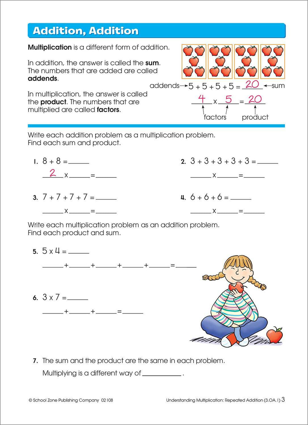 Multiplication Facts Made Easy Grades 3-4 Workbook