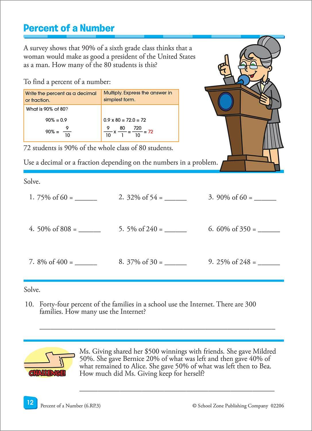 Math Basics Grade 6 Workbook