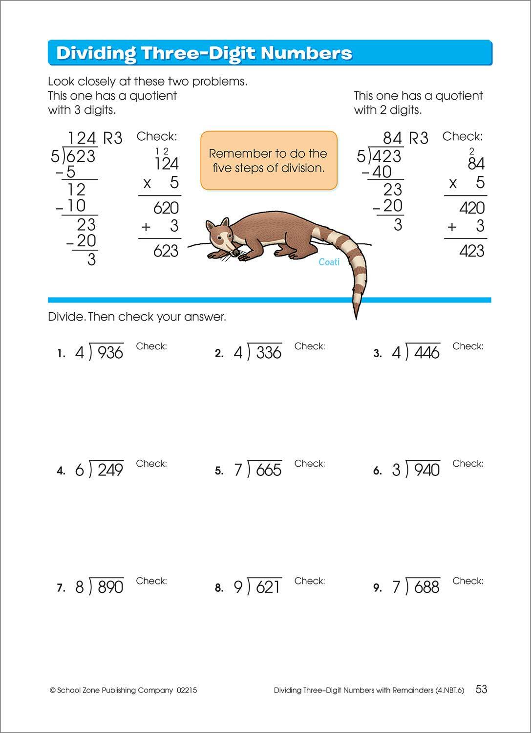 Multiplication & Division Grades 3-4 Workbook