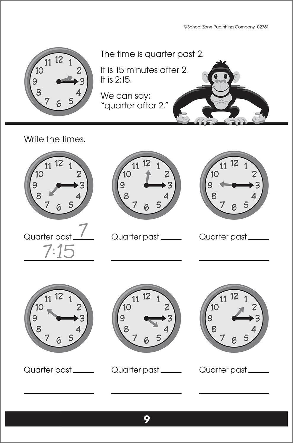 Get Ready To Tell Time Grades 1-2 Workbook