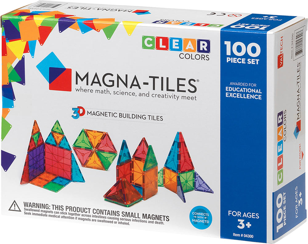 Magna-Tiles™ Clear Colors 100 Piece Set