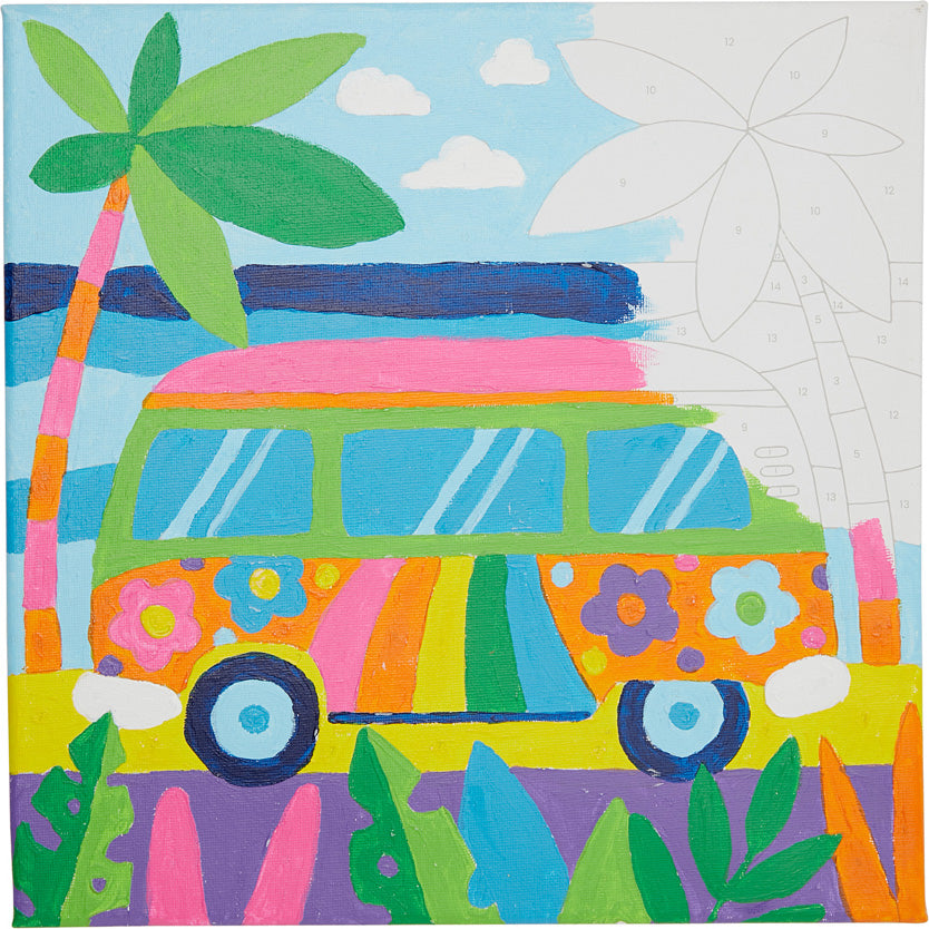 Colorific Canvas Kit Paint-By-Number Kit: Van Vibes