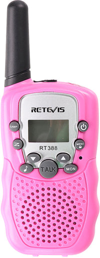 Retevis RT388 2 pcs Kids Walkie Talkies with Flashlight - Pink