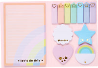 Side Notes Sticky Tab Note Set Pastel Rainbow