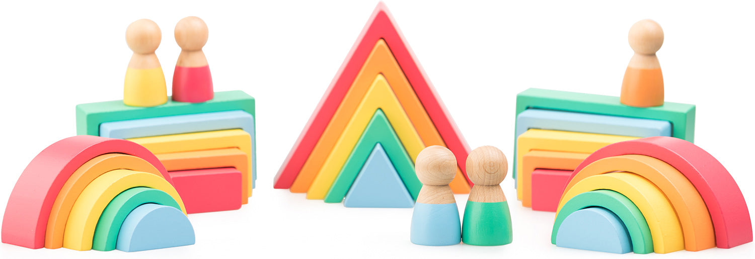 Rainbow Wooden Blocks