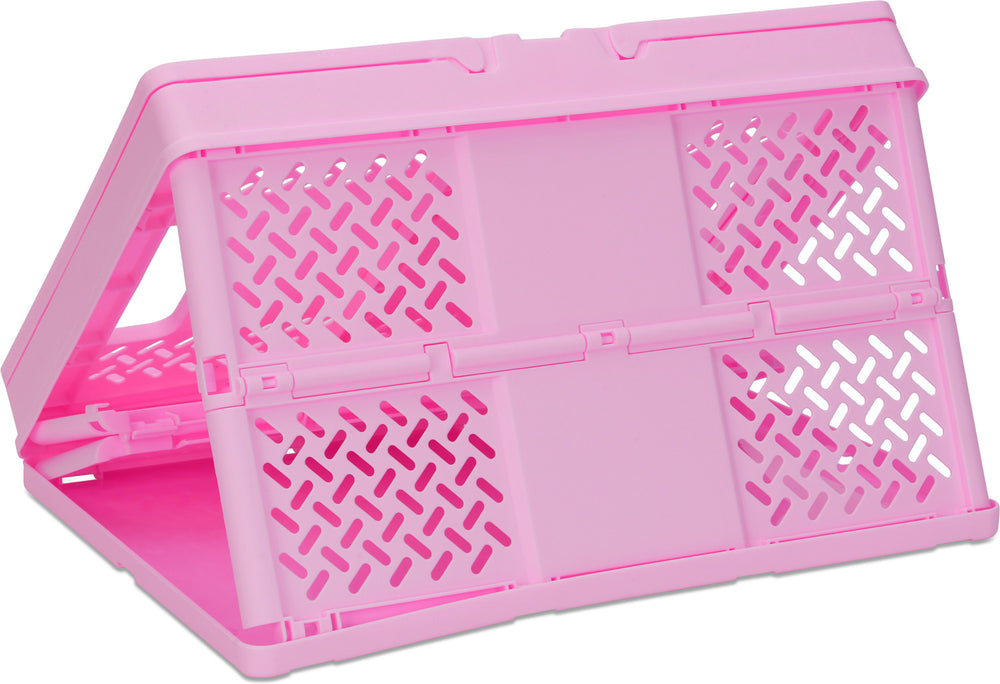 Pink Foldable Storage Crate Large