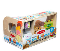 Melissa & Doug Wooden Slice & Stack Sandwich Counter