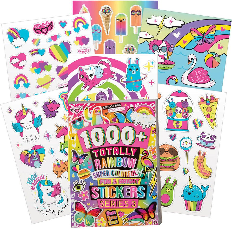 1000+ Totally Rainbow Super Colorful Fun & Bright Stickers Series 3