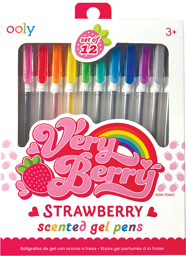 Very Berry Strawberry Scented Gel Pens