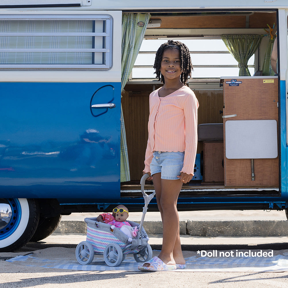 Zig Zag Rainbow Doll Wagon