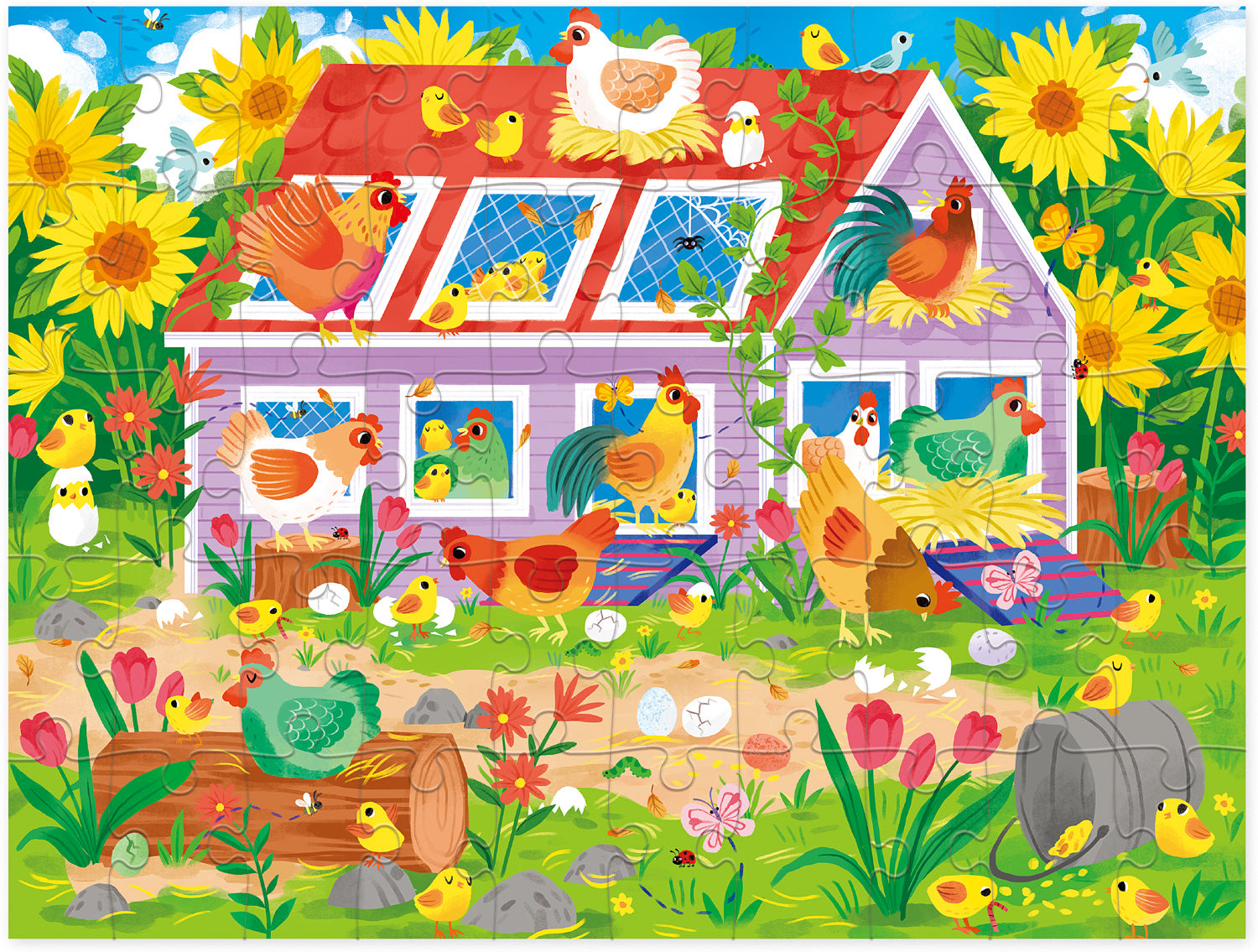 こっこ Chicken Coop Puzzle 50 pc – Awesome Toys & Gifts