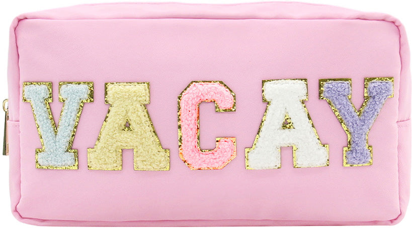 Vacay Varsity Zipper Pouch