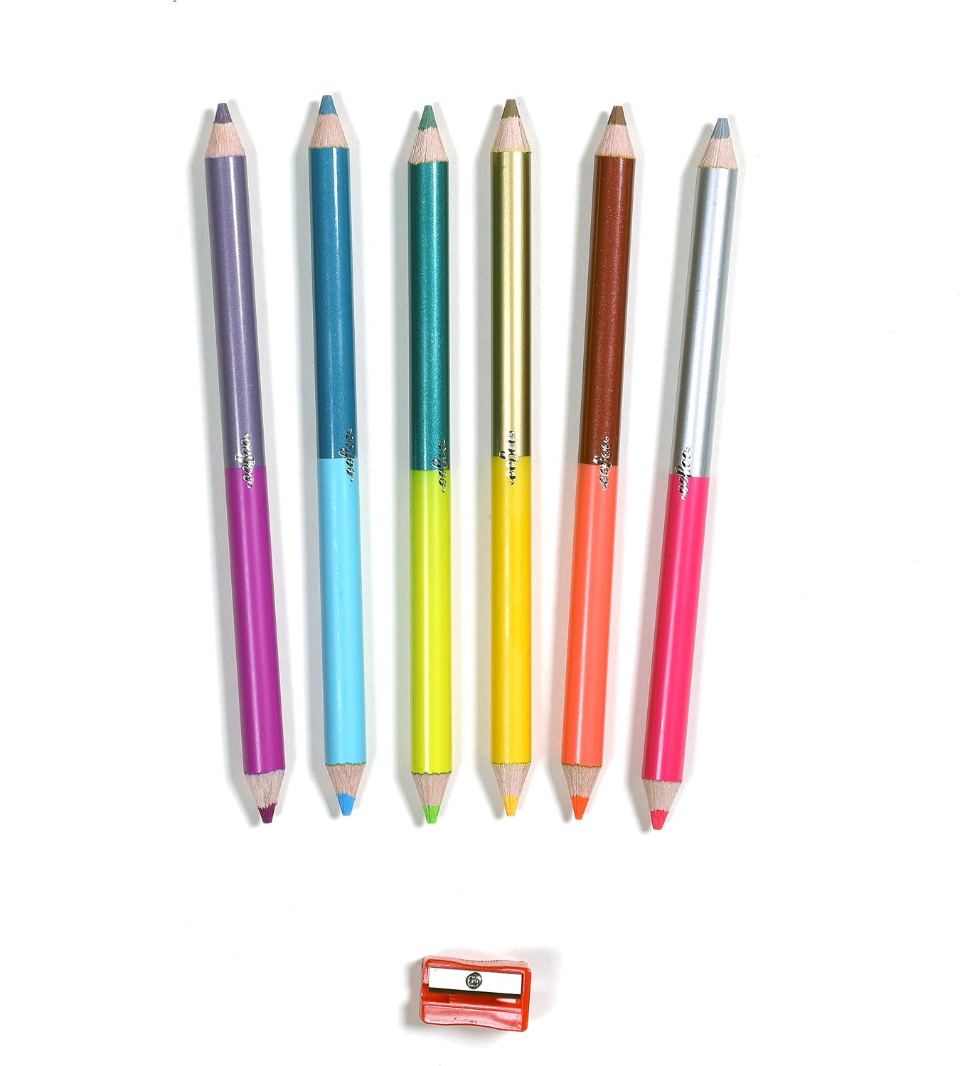 Axolotl 6 Jumbo Pencils Double-Sided