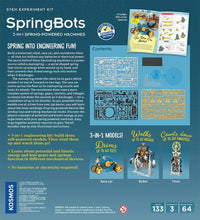 Springbots: 3-in-1 Spring-powered Machines