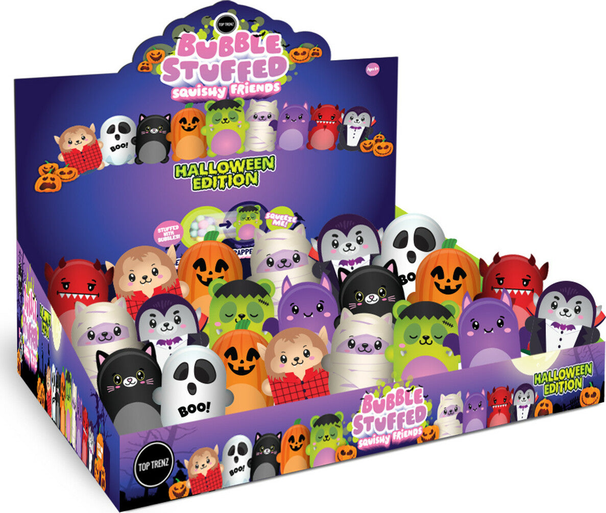 ペッパーチャチャ　ボンボン　スクイーズ　スクイーズ　ハロウィン Bubble Stuffed Squishy Friends - Halloween Boo Edition – Awesome