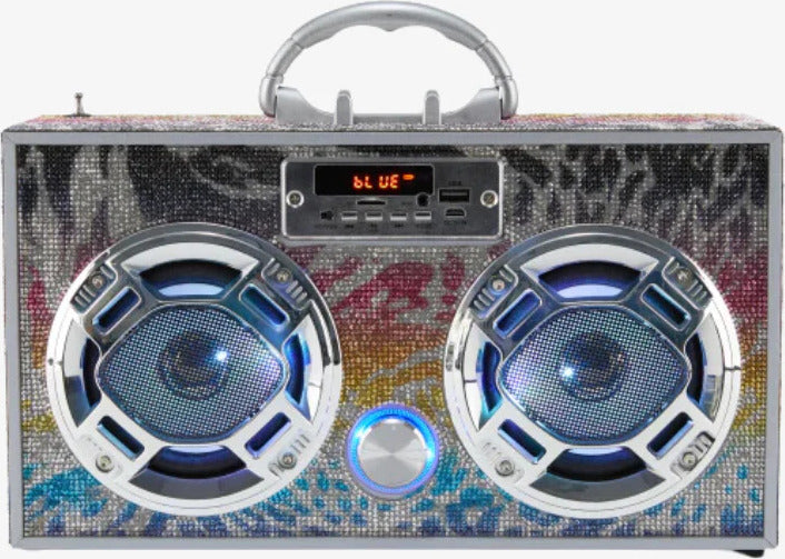 Animal Print Bling Boombox