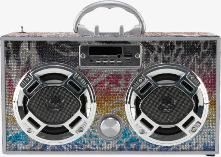 Animal Print Bling Boombox