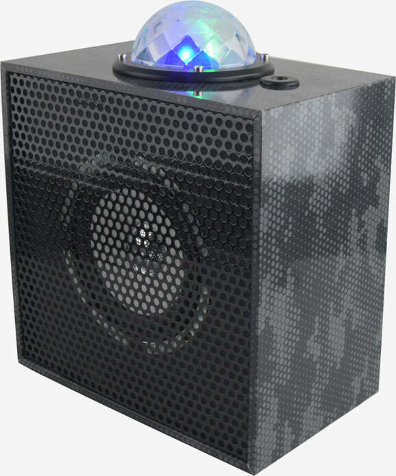 Bluetooth Stereo Speaker with Laser Light show - Black Camo