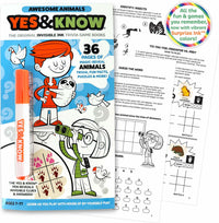 The Original Yes and Know Invisible Ink Trivia Game Books: Awesome Animals