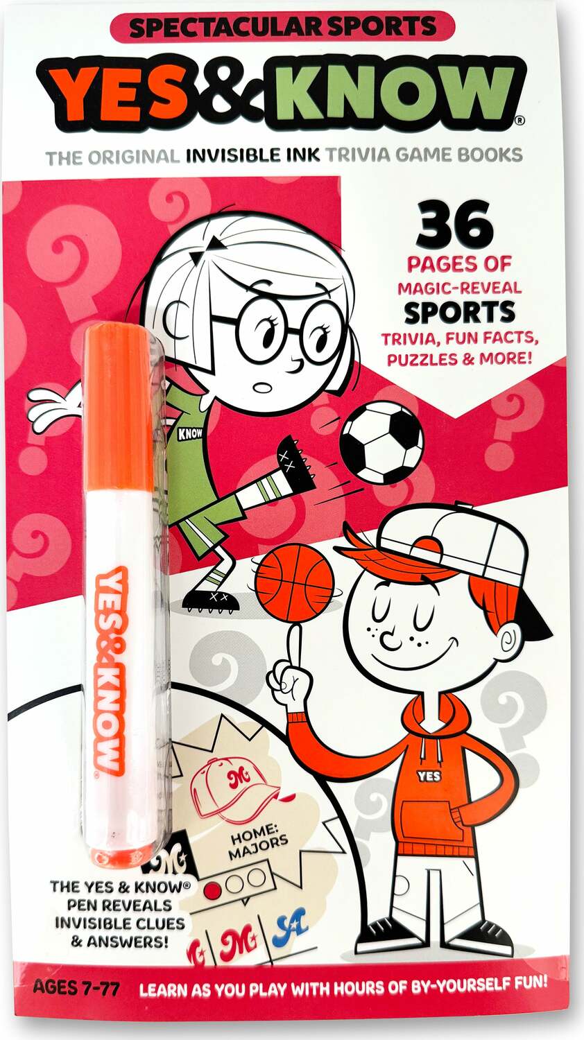 The Original Yes and Know Invisible Ink Trivia Game Books: Spectacular Sports