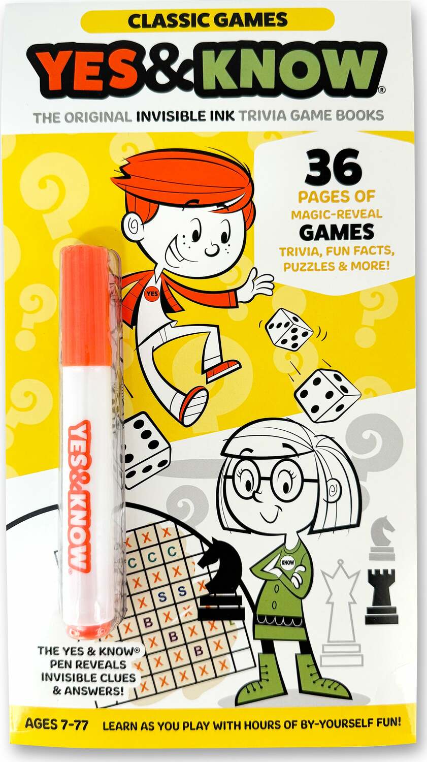 The Original Yes and Know Invisible Ink Trivia Game Books: Classic Games