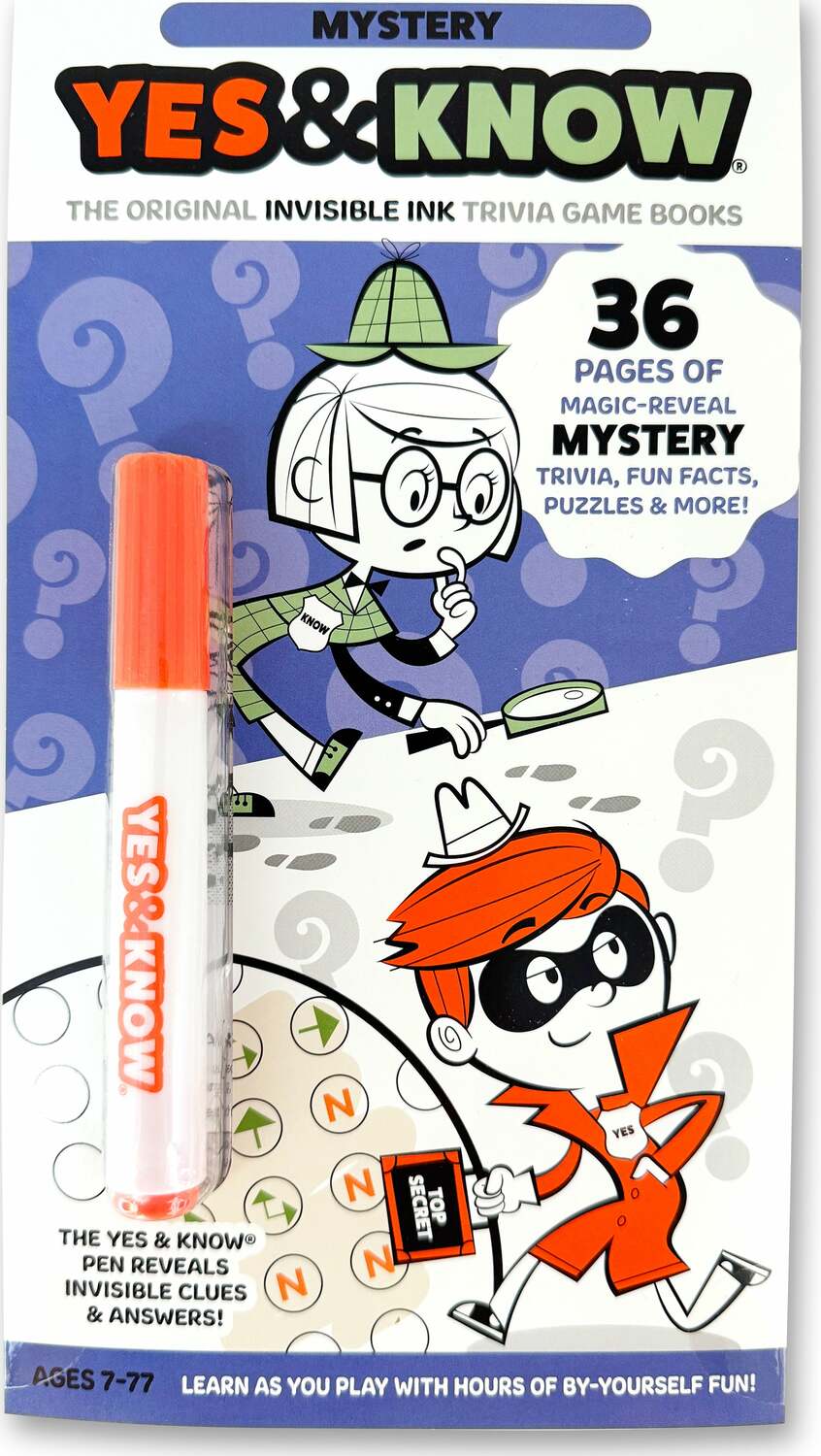 The Original Yes and Know Invisible Ink Trivia Game Books: Mystery
