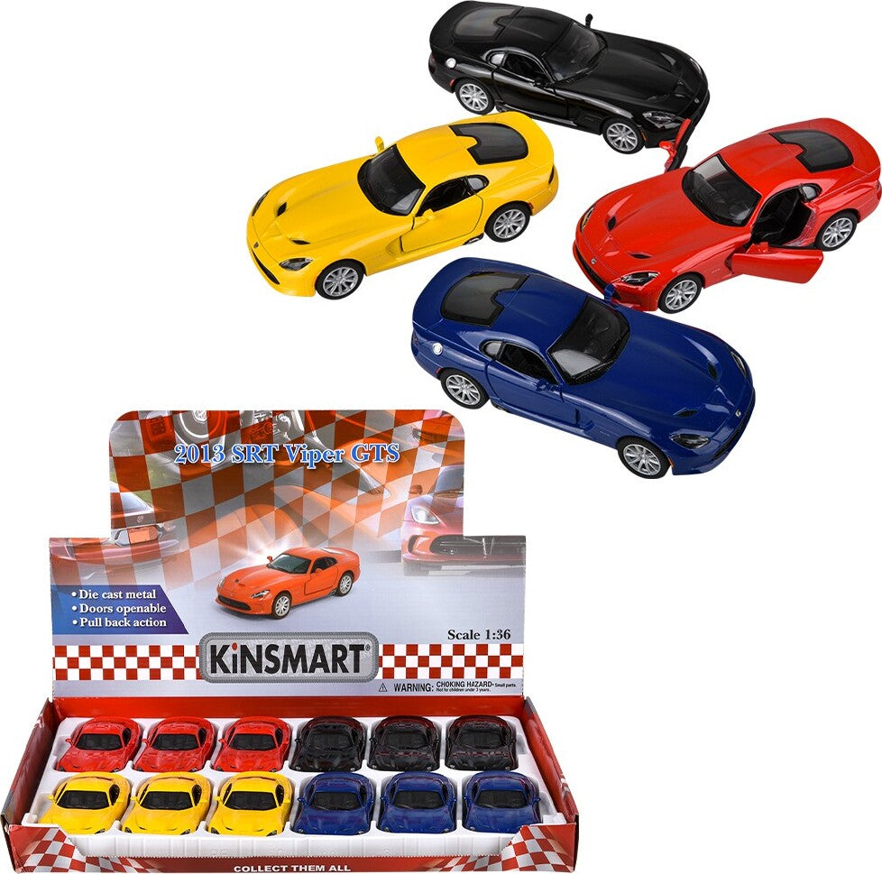 5" Diecast Pull Back 2013 Srt Viper GTs