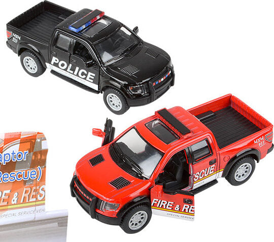 5" Die-cast Pull Back 2013 Ford F-150 Police or Fire